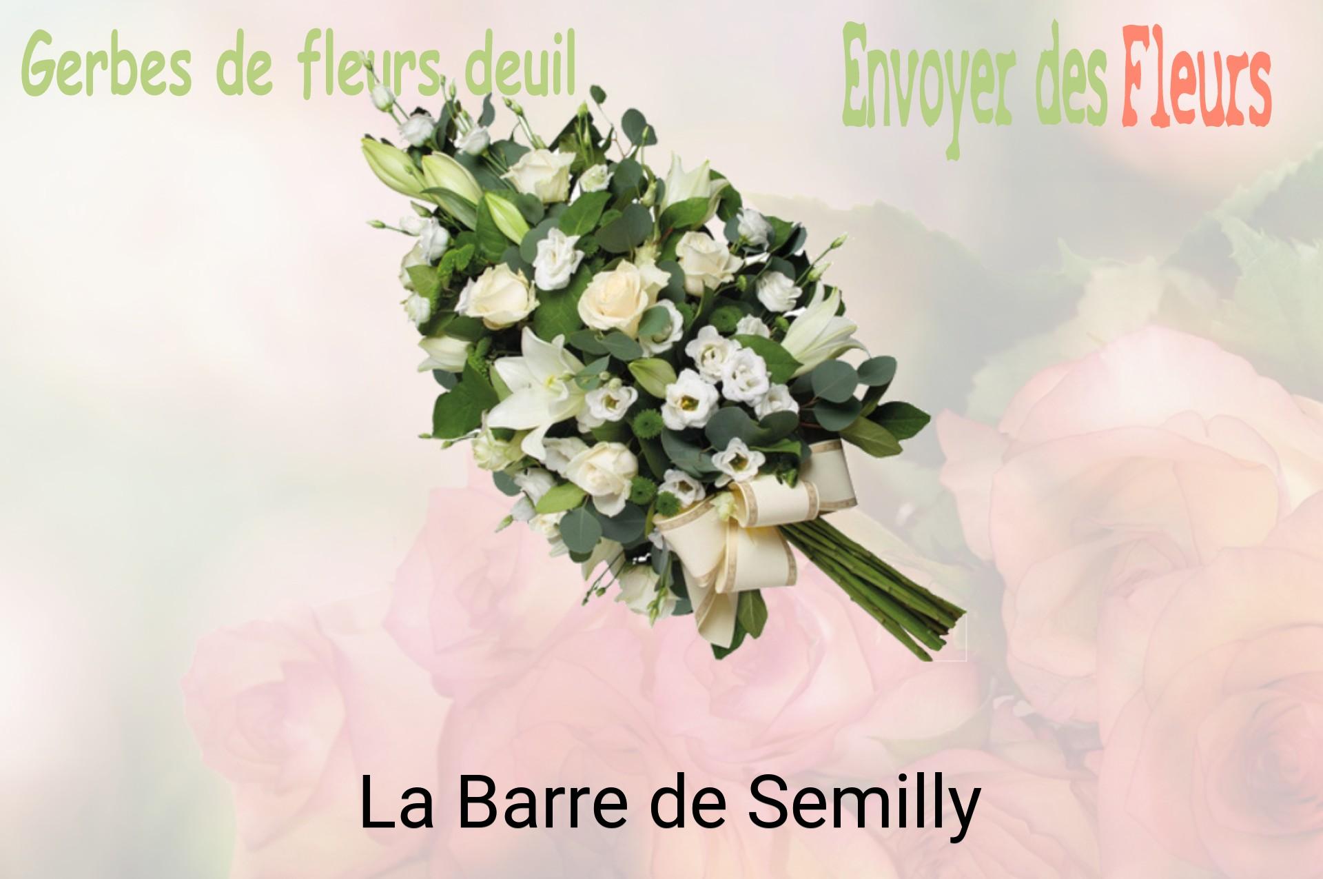 Gerbe de fleurs de deuil livrée à La Barre-de-Semilly